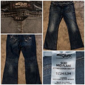 Silver Suki Jeans